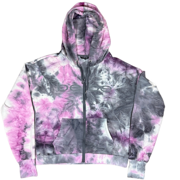 bebe Jackets & Blazers - Bebe Sport Tie Dye Hooded Jacket Begonia Gray SKU1141